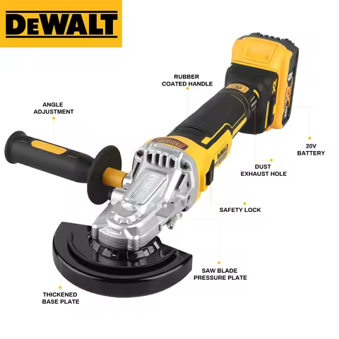 DEWALT DCG405FN 20V Cordless Angle Grinder 125mm Wheel Brushless Motor High Speed For Grinding, Cutt