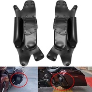 Motorcycle PU Saddlebag Guard Crash Bar Bag with Water Bottle Holder For Harley Touring Electra Stre