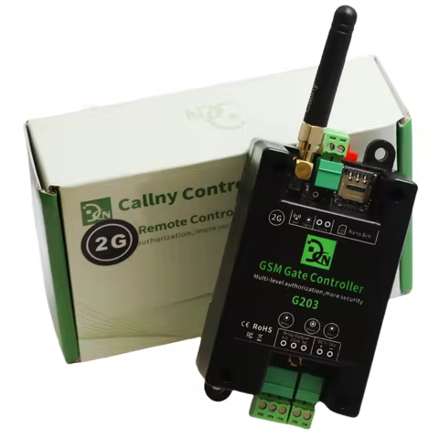GSM Gate Opener, 2G/4G Cordless Remote Control for Gates Doors Garages Industrial ABS Shell DC9-36V 