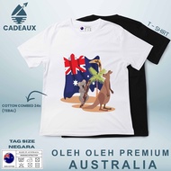 SOUVENIR T-Shirt AUSTRALIA T-Shirt Cotton Combed 24s SOUVENIR PREMIUM GIFT
