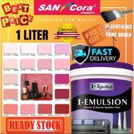 1 LITER SANCORA I-EMULSION INSPIRATION INTERIOR &amp; EXTERIOR WALL PAINT (  PASSIONATE REDS AND PINK SERIES  )