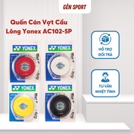 Genuine Yonex AC102-5P Badminton Racket Grip, Smooth, High Durability, Maintains Good Hand Friction