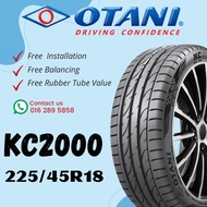 2254518  225 45 18 225/45R18 225-45-18 OTANI KC2000 Car Tyre Tire TYRE THAILAND (FREE INSTALLATION)
