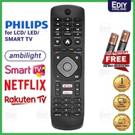 【FREE BATTERY AAA X2 】 L1725V L1285V RM-L1285 Universal PHILIPS Smart TV Replacement Remote Control 
