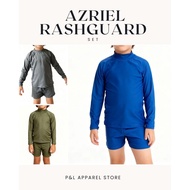 [Direct Supplier] AZRIEL Kids Rashguard Set - Long Sleeve Swimming Attire for Boys & Girls