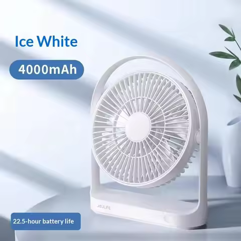 NEW JISULIFE Life5 Desktop Fan 4 Speed Natural Wind 5 Blades 30dB Low Noise USB C for Office Home Gi