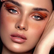 2 Sheets Of Halloween Face Tattoo Stickers With Scary Spider, Skull And Bat Designs For Women, Girls