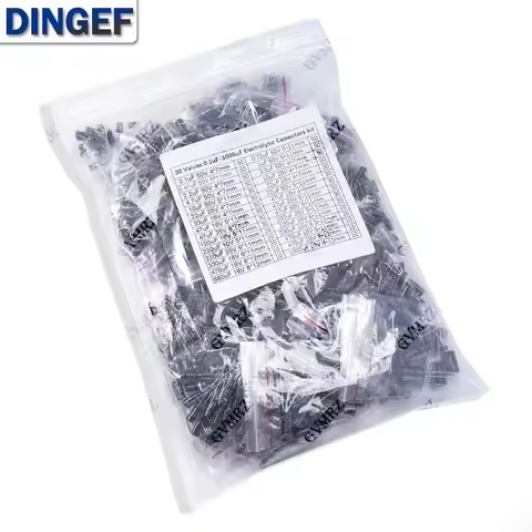 900PCS 30Values DIP Electrolytic Capacitor Kit 0.1uF-1000uF for Electronics KIT 0.1uF 10uF 100uF 100