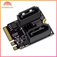 M2 To SATA3.0 Expansion Card PCI-E3.0 KEY A + E WIFI M.2 To SATA Hard Disk Adapter Card Without Driv