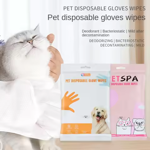 Pet Wipes Gloves Dog CleaningSPAWash-Deodorant Dry Cleaning Wipes Cats and Dogs