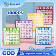 Bingo Cards 5 Colors 100pcs Bingo Toys Complete Large Bingo Card Bingo Board Bingo Toy Cards Set