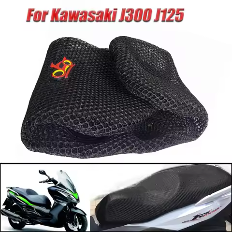 Motorcycle 3D Breathable Sunscreen Mesh Protecting Cushion For Kawasaki J300 J125 Nylon Fabric Saddl