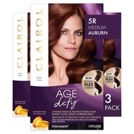 Age Defy Permanent Hair Dye, 5R Medium Auburn Hair Color, Pack of 3