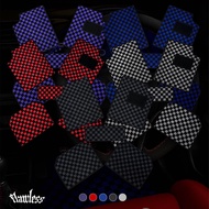 Universal JDM USDM Car Dice Chess Carpet - Universal Checkerboard Checkered Car Floor Mats Carpet 5p