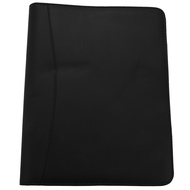 A4 Leather 3 Ring Portfolio Binder Multipurpose Padfolio with Notebook Pad for Interview & Business