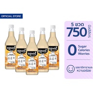 [5 ขวด] Equal Caramel Syrup 0 cal น้ำเชื่อมกลิ่นคาราเมล 0 แคล 750 มล.