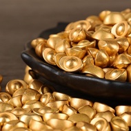 Yuan Bao Ornaments 100pcs Yen Pao Feng Shui Chinese New Year Money Decoration Mini Gold Yuan Bao Luc