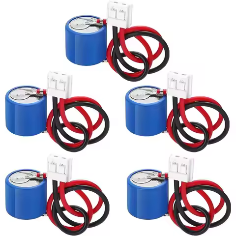 (5-Pcs) CR-1/3N 3V 160mAh Lithium Battery for PLC AFP1801 FP1-C14 FP1-C24 FP1-C40 FP1-C56 Battery wi