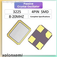 ☫ 10pcs 3225 SMD Quartz Crystal Oscillator Passive 4Pin 8Mhz 10Mhz 12Mhz 12.8Mhz 13Mhz 16Mhz 19.2Mhz