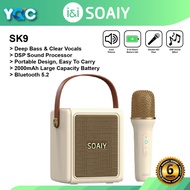 SOAIY SK9 Karaoke Set Mic Wireless Bluetooth Speaker, Mini Karaoke Speaker Portable Microphone Home 