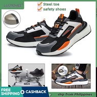 Steel Toe Shoes For Men Rubber Low Cut Construction Work Boots Anti Smashing Safety Jogger