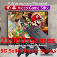 Game stick console 4K TV Video Game stick 64gb With 2.4G 2xWireless Controller Built in 21000 Classi