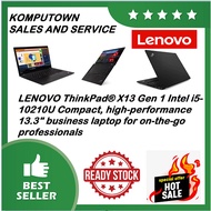 Lenovo ThinkPad X13 G1 I5 10th Gen 16GB RAM 512GB NVMe SSD 13.3" Win 11 Pro Premium Business Laptop