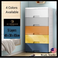 Colorful 5 Layer Storage Clothes Drawer Cabinet Storage Almari Baju Plastic Storage Drawer Baju Baby