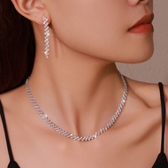 A Set Jewelry Set Exaggerated Necklace Exquisite Necklace Exaggerated Earrings Set Necklace Dinner A