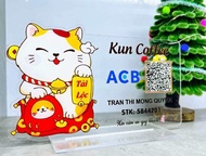 Mã QR CODE để bàn bằng mica bền đẹp chất lượng cao cấp (thời gian in siêu tốc) thần tài mèo thần tài