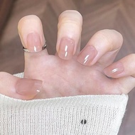 Fake Nails Cat Eye Plain Design Maroon Color Wearable Tablets False N1j6