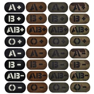 Blood Type A B O AB POS Positive Reflective Infrared IR Patch Glow in