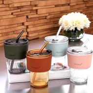 Gorgous Aesthetic Glass Aesthetic TumblerGorgeous Simple Glass Drinking Glass 400mlELEGAN