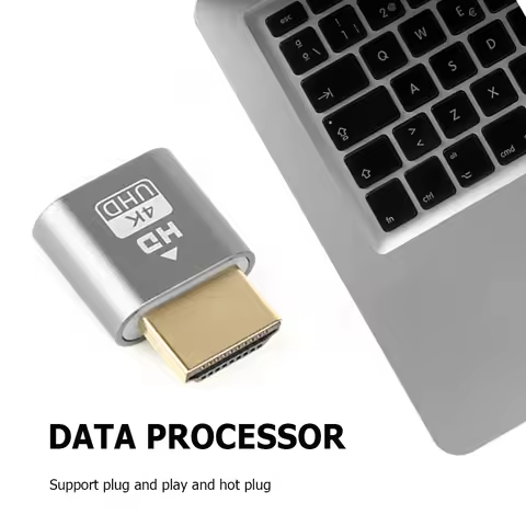4K HDMI-Compatible Dummy Plug Virtual Monitor Display Emulator 3840x2160 Virtual Display Adapter Hea
