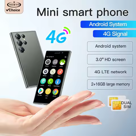 SERVO S24 MINI Android Smartphone 4G Network 3.0" Display 16GB Rom Small Phone Dual SIM Standby Play
