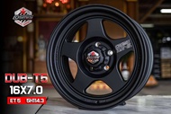 ล้อแม็ก ขอบ16 COSMIS DUB-T5 16X7.0 5H114.3 ET5 สีดำด้าน🎏ราคาชุด4วง✅ แถมจุ๊บเหล็ก👍 ล้อแท้มีรับประกันน