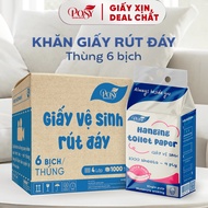 [BUY 3 GET 3 FREE]_ S6_Box of 6 packs of Posy retractable toilet paper, 1000 sheets, 4 layers, soft,