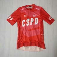 เสื้อผ้าชุดขี่จักรยานแขนสั้นผู้ชาย CSPD Powerband เสื้อเจอร์ซีย์นักปั่น