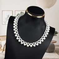 High Color Retention Layered Wear Niche Pearl FEARLESS High-end Elegant Design Collarbone Chain Fren
