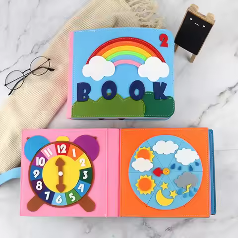 Baby Felt Quiet Books Busy Board Toddler Basic Life Skill Early Learning Education Toys Montessori S