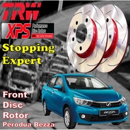 Perodua Bezza TRW XPS Disc Rotor Slotted / Pemutar Cakera Kereta Berprestasi Tinggi