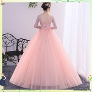 Blue & Salmon Pink Gaun Malam Pengantin Panjang Pakaian Emcee MAXI Dress Long Gala Dinner Dress Brid