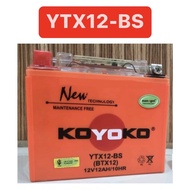 ⚘YTX12 -BS KOYOKO OREN  NANOGEL G2 GEL YTX12 ER6N (09-11) ZX750 NAZA BLADE 650 VERSYS 650 ER6 VULCAN900 BATTERY BATERI☝