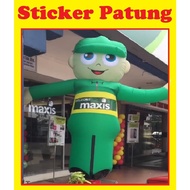 Stiker Logo Tulisan Huruf Kain Patung Goyang Belon Angin Tiub Paip Sky Dancer Skydancer Air Tube Clo