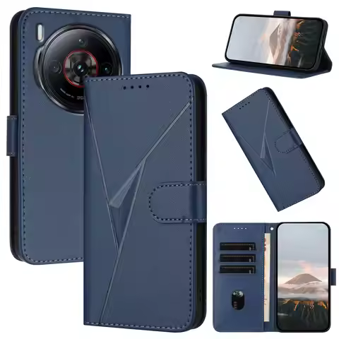 Solid Color Premium Leather Flip Wallet Case for ZTE Nubia Z60 Ultra Z60S Z50S Pro Music 2 Voyage 30