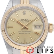 勞力士 Datejust 女士腕錶 69173(9) - 附錶盒、保固卡，18K 黃金/不鏽鋼材質，香檳色顏色，1985 年款，成色極佳 [二手]