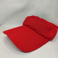 Topi senam rajut sport merah wanita topi senam aerobik olahraga wanita topi wanita senam kekinian