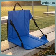 [AmlesoMY] Stadium Cushion with Backrest Foldable Portable Bleacher Seat Padded Bleacher Chair Carry