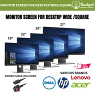 ACER HP DELL MIX TFT / LCD / LED 19~ 24" WIDESCREEN/SQUARE MONITOR SCREEN (USED)
