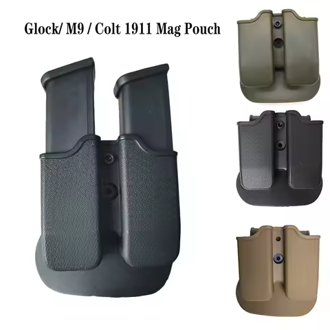 Tactical 9mm Double Magazine Pouches for Glock 17 Beretta M9 M92 Colt 1911 Hunting Universal 9mm .40